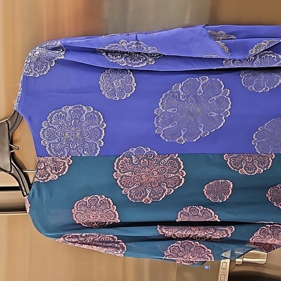 💕TRINA TURK💕 Tanaya Caftan Majestic Medallions Clip Jacquard XS *MISSING BELT* - Picture 9 of 13